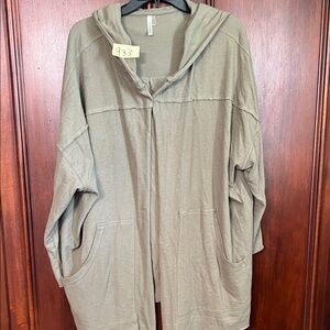 mittoshop Olive Green Hooded Utility Jacket Size Small